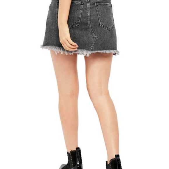 Free People Side Car Mini Skirt in Sanded Black - Picture 2 of 2